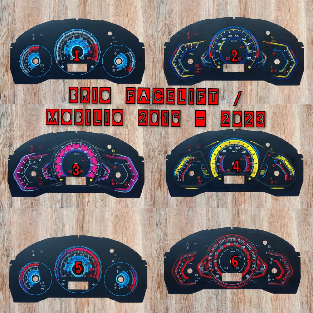 Papan Speedometer Variasi Mobil Brio facelift/ Mobilio 2016 - 2023