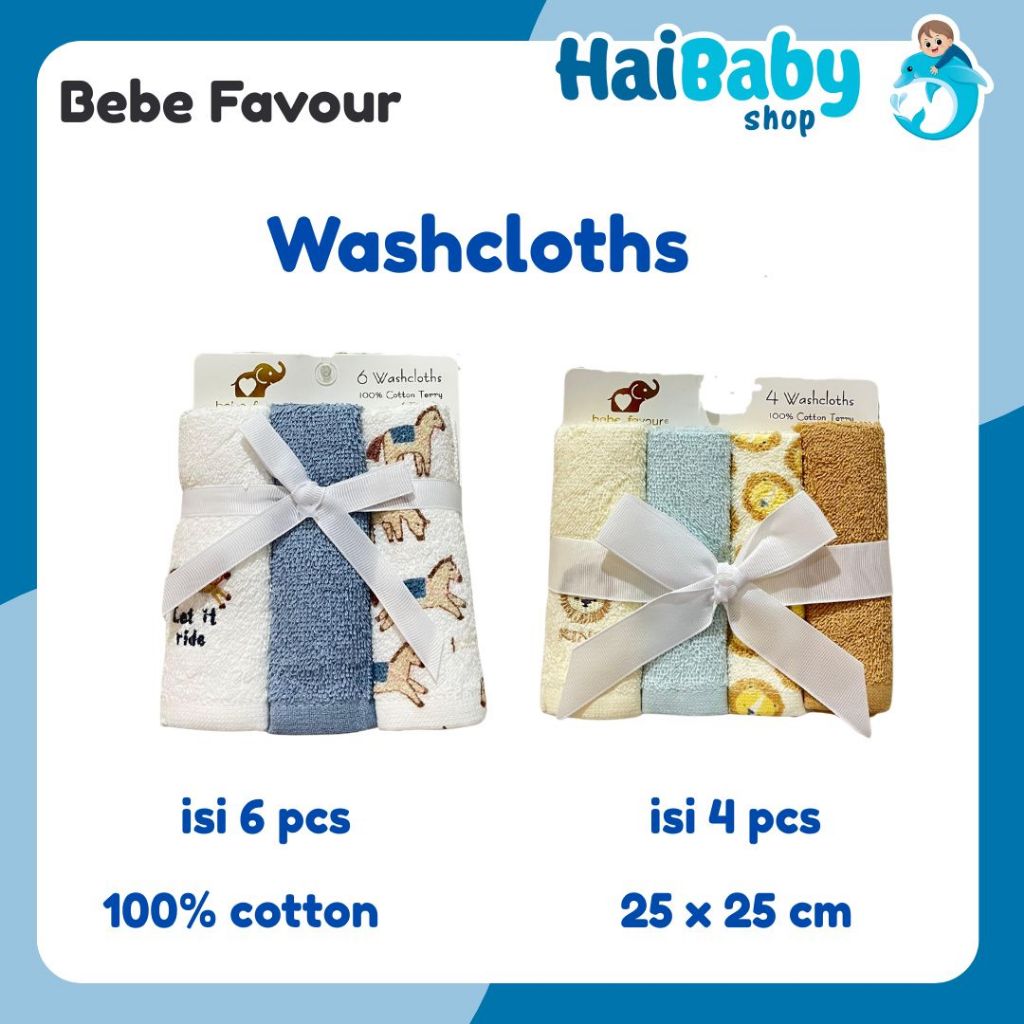 HB Washcloth Bayi / Waslap Bayi Sapu Tangan Katun