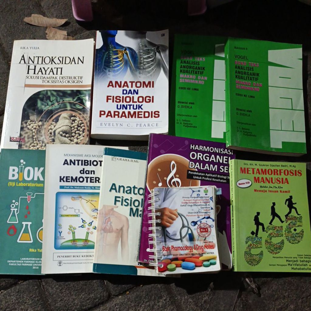 antioksidan hayati/anatomi fisiologi/vogel 1&2/biokimia/antibiotik dan kemoterapi/organel dalam sel/