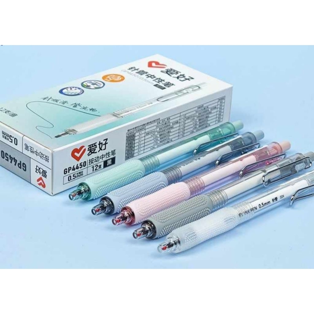 

(1 Biji) AIHAO Gel Pen Gp-4450 0,5 Hitam /Bulpen Tinta Hitam Bagus/BALLPOINT AIHAO/PULPEN AIHAO