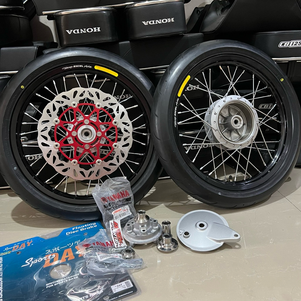 Paket velg set takasago excel 160.185 17 tromol depan jupiter belakang rx king ban FDR MP27 90.80 pn