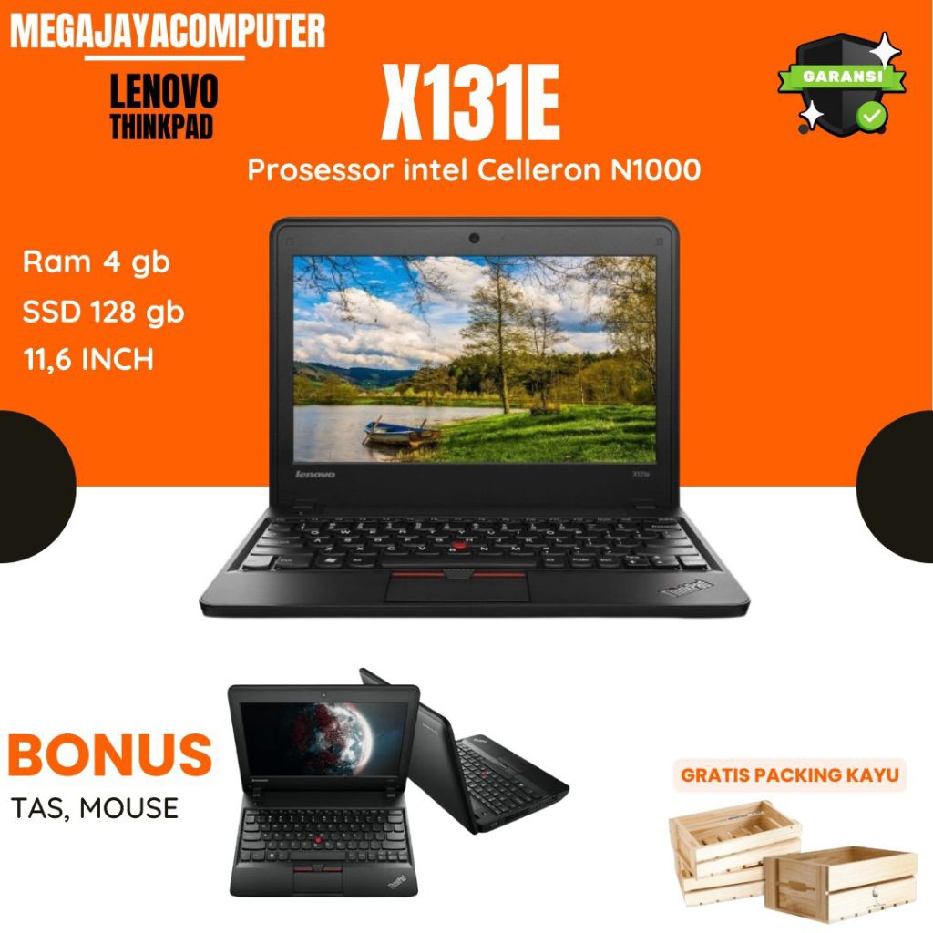 LAPTOP LENOVO THINKPAD X131E RAM 4 SSD 128GB SECOND TERBAIK TERMURAH GARANSI