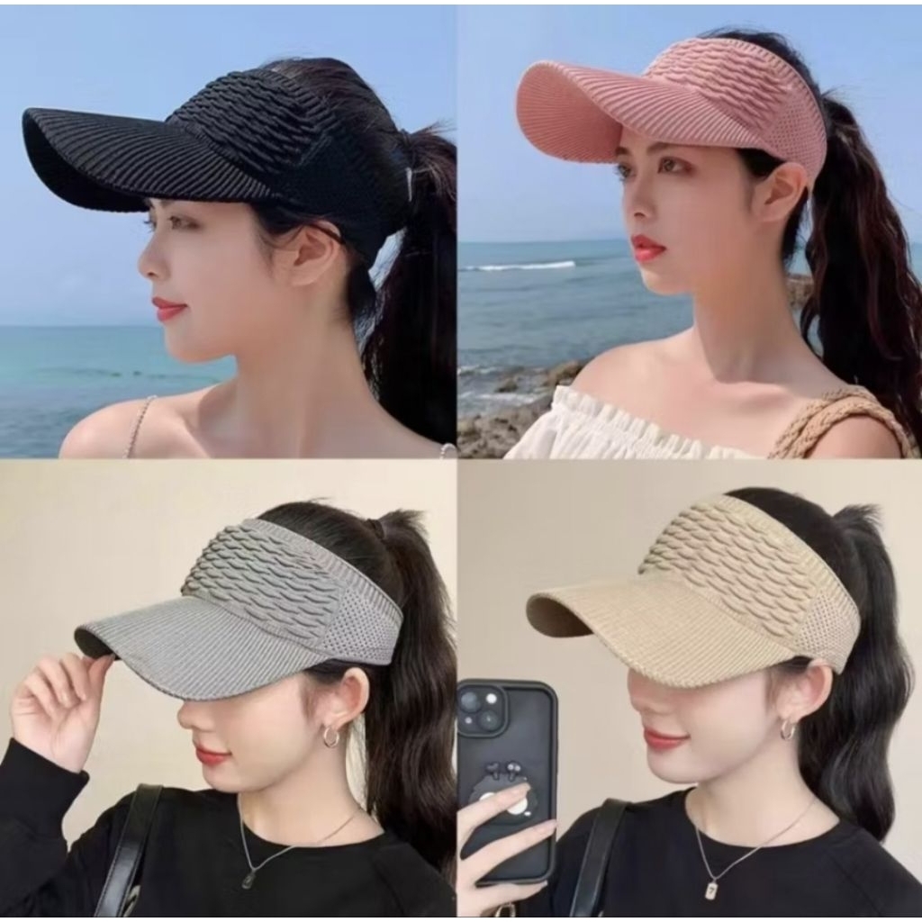 Topi Fashion Baseball Kosong Warna Polos Untuk Pria Wanita Bahan Rajut Topi Rajut Jilbab