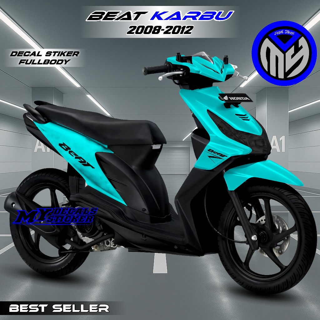 Decal Sticker BEAT KARBU 2008 - 2012 FULL BODY - Stiker Variasi Motor Honda Beat Karbu Polosan Keren