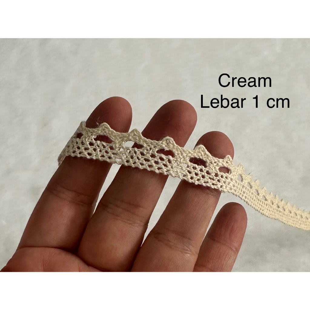Renda Rajut Renda Lembut Renda Meteran Renda Pinggiran Kerudung Pinggiran Mukena