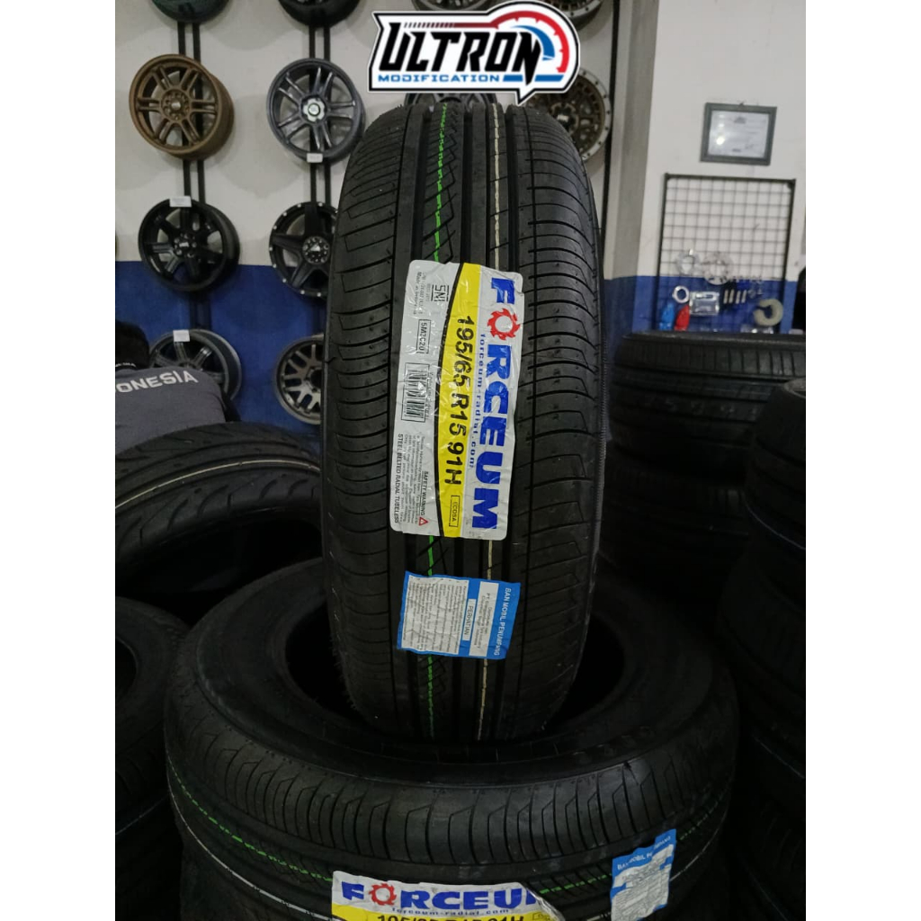 BAN MOBIL R15 TUBLES LIS PUTIH SAMPING BAN 195 65 RING 15 FORCEUM ECOSA WLW MURAH