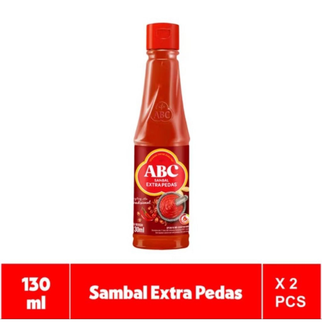 

(twinpack) saos sambal abc kemasan botol extra pedas/sambal asli
