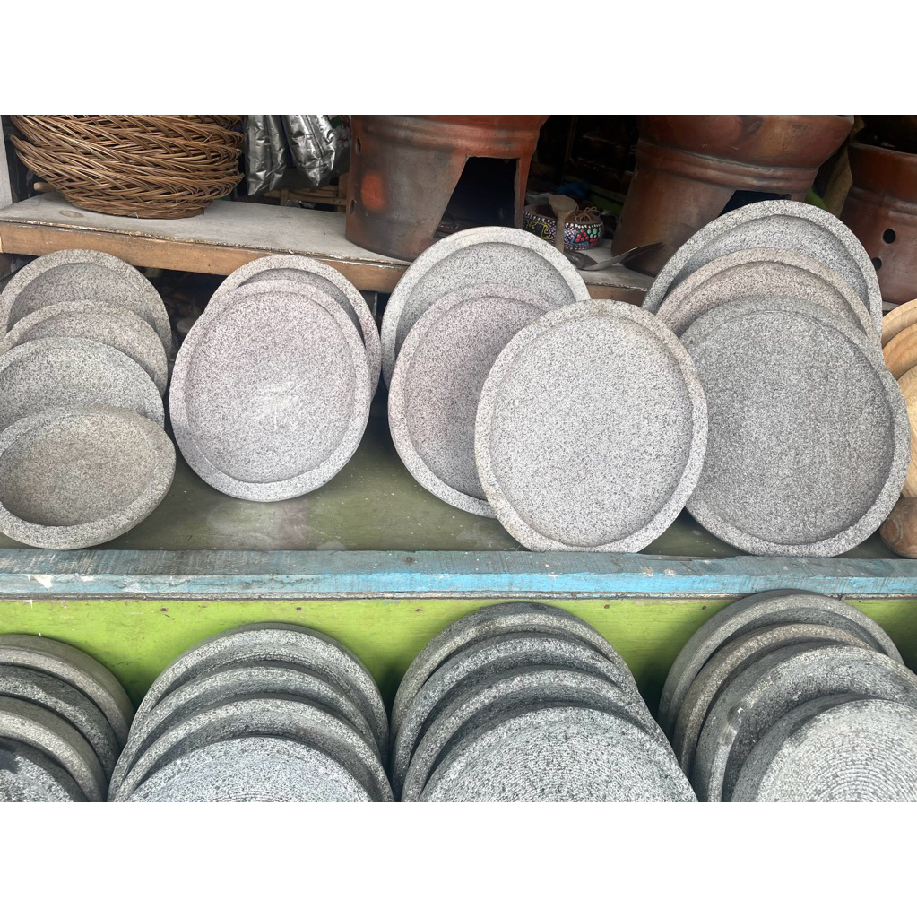 custom pesanan cobek pahat ukuran 30cm+cobek tanah+ulek kayu+ ulek gemoy