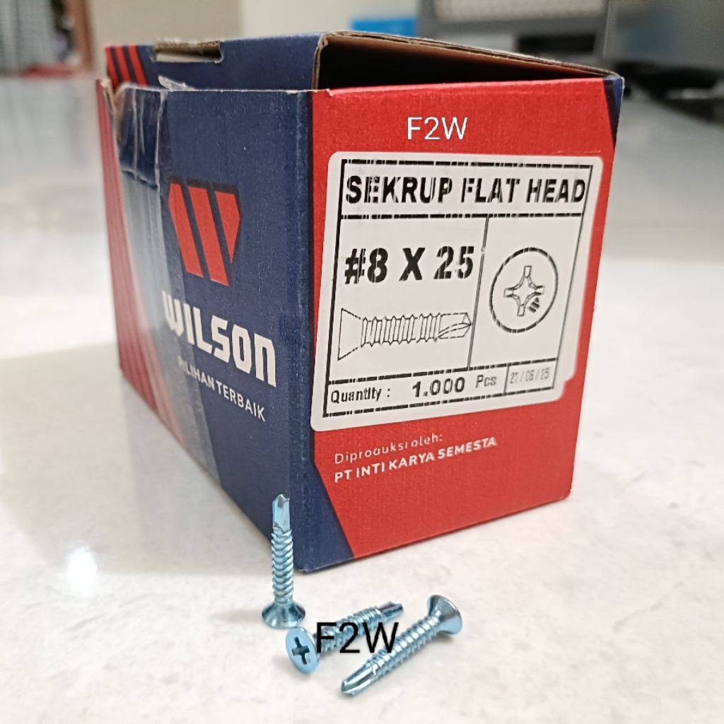 SDS FLAT HEAD #8X25 WILSON SEKRUP SDS FH (+) 8X25 SKRUP DRILLING BAJA RINGAN SDS 25MM