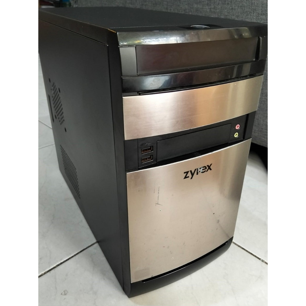 Casing Case CPU Merk Zyrex lengkap dengan PSU Power Suplay