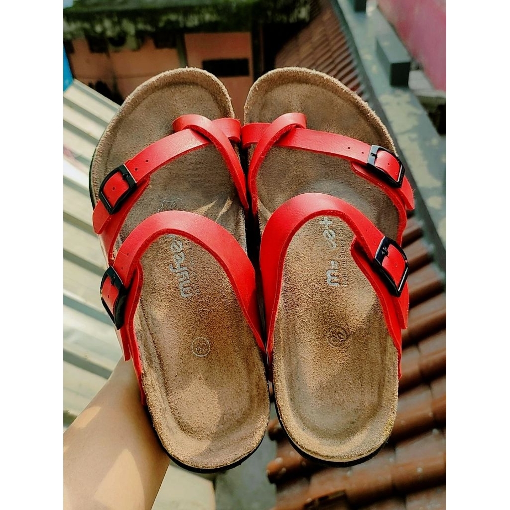 MyFeet F4 (Red) /Size 39/Ori 100%/Sandal Preloved/Second