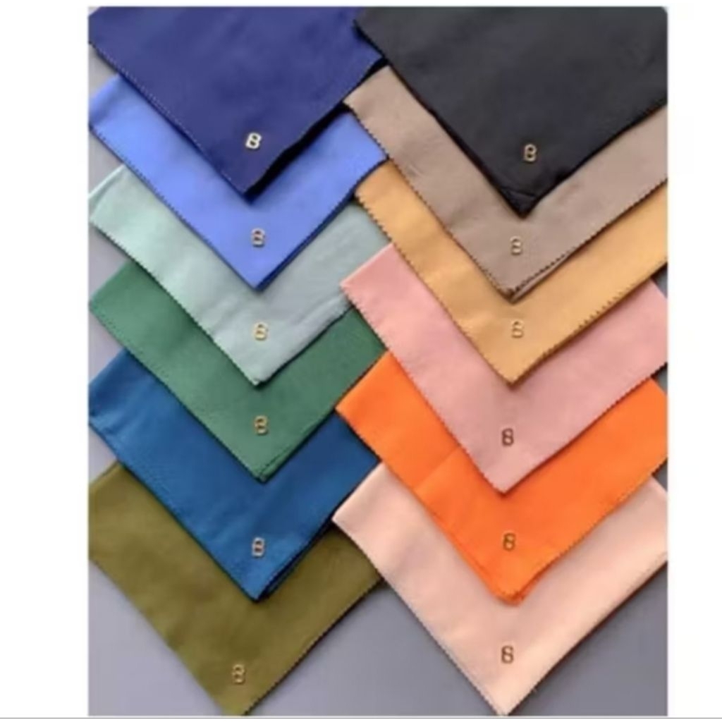 Hijab Segiempat Voal Polos BUTTONSCRAVES JOURNEY Plat B / Jp Paris Premium Lasercut