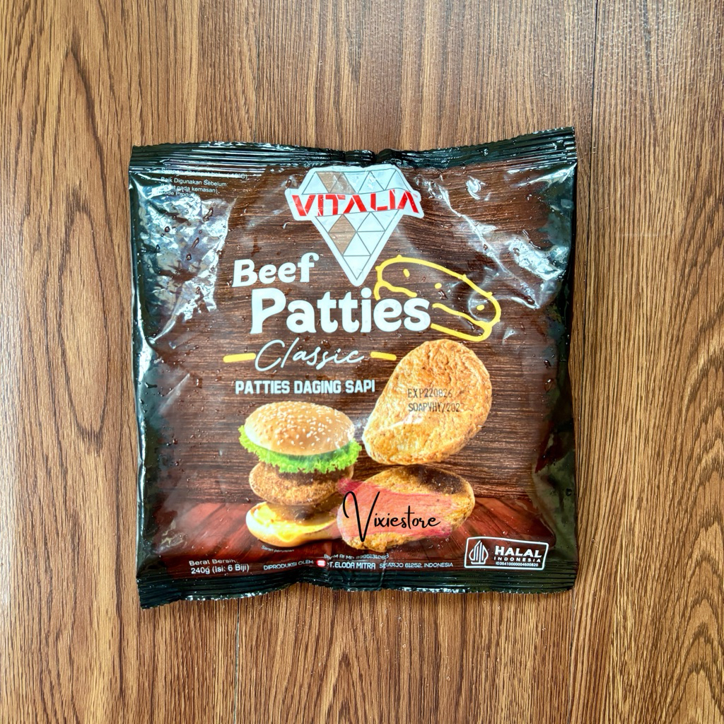 

Vitalia Beef Patties Classic Burger Isi 6 240gr