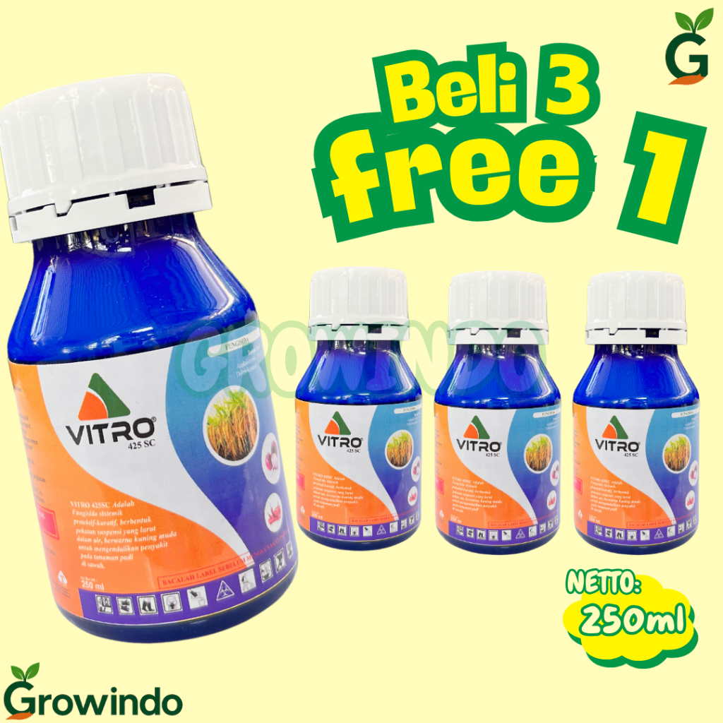 Fungisida VITRO 425SC 250ml Kendalikan Busuk Daun & Jamur Tuntas