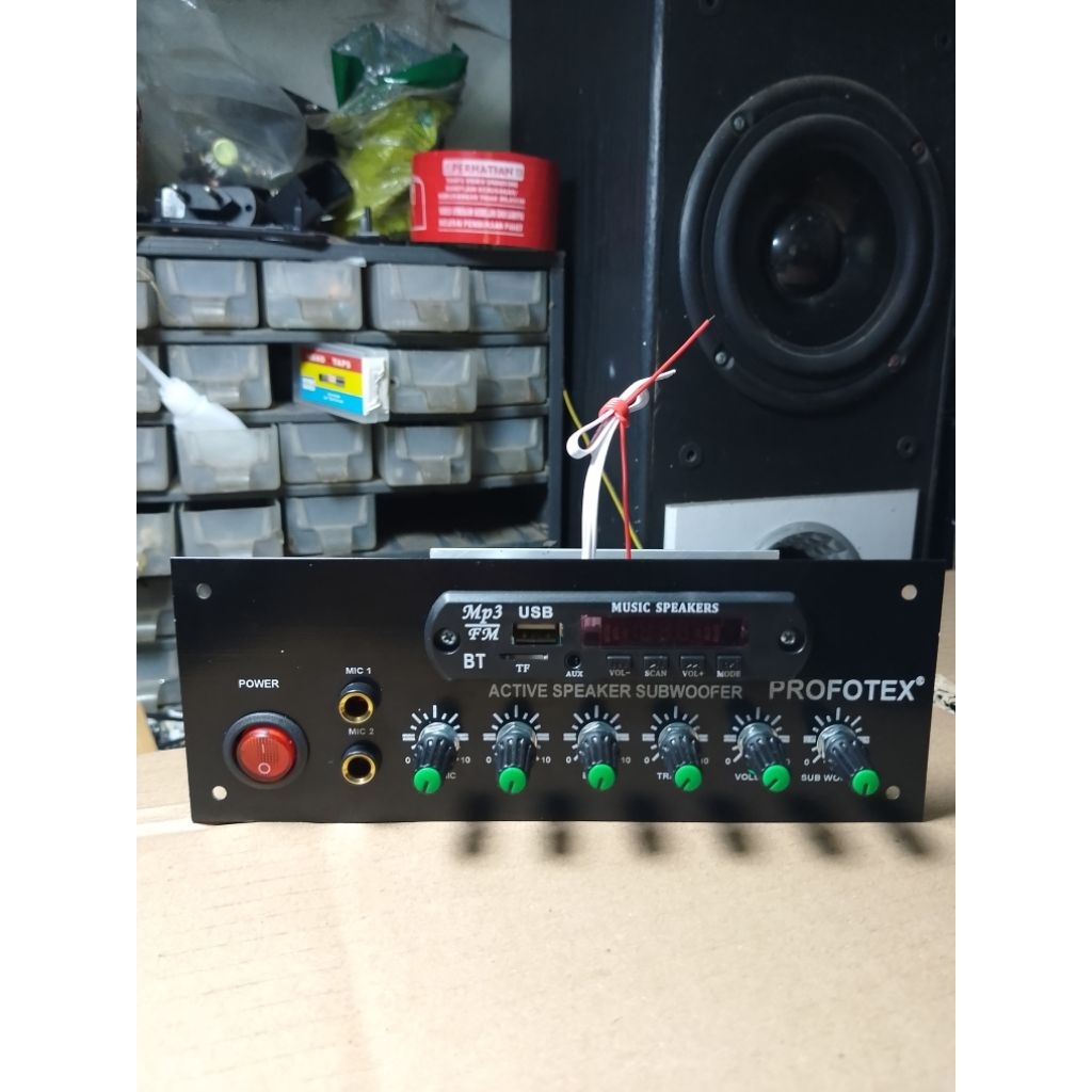 mesin speaker aktif/kit  modul amplifier speaker aktif plus USB plus echo profotex