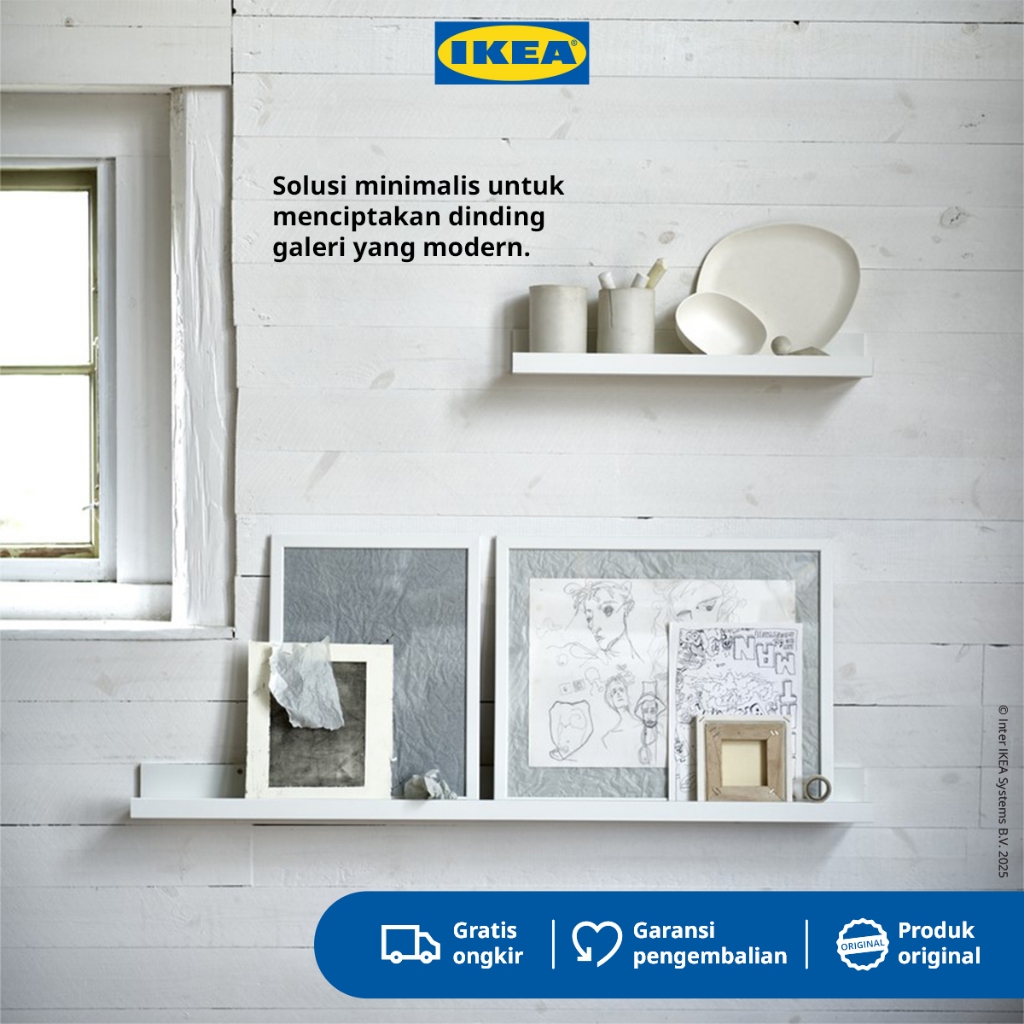 IKEA MOSSLANDA Rak Ambalan untuk Aksesoris Dinding 55cm