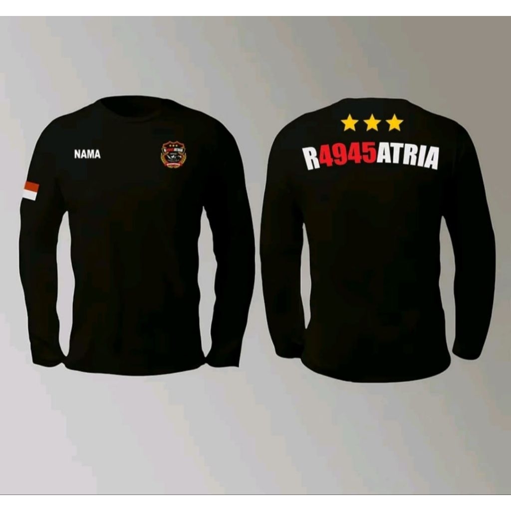 Kaos Lengan Panjang R4945ATRIA Free Nama
