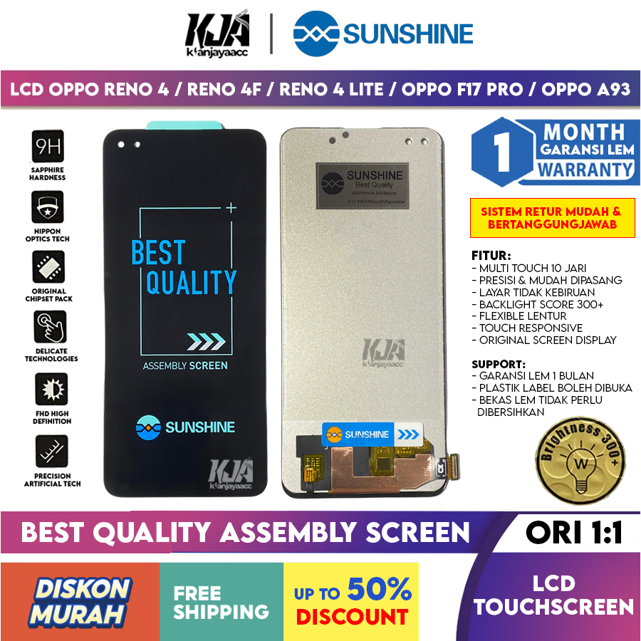 ❤️ LCD Original ❤️ Oppo Reno 4 / Reno 4F / Reno 4 Lite / Oppo F17 Pro / Oppo A93 LCD Touchscreen Hp 