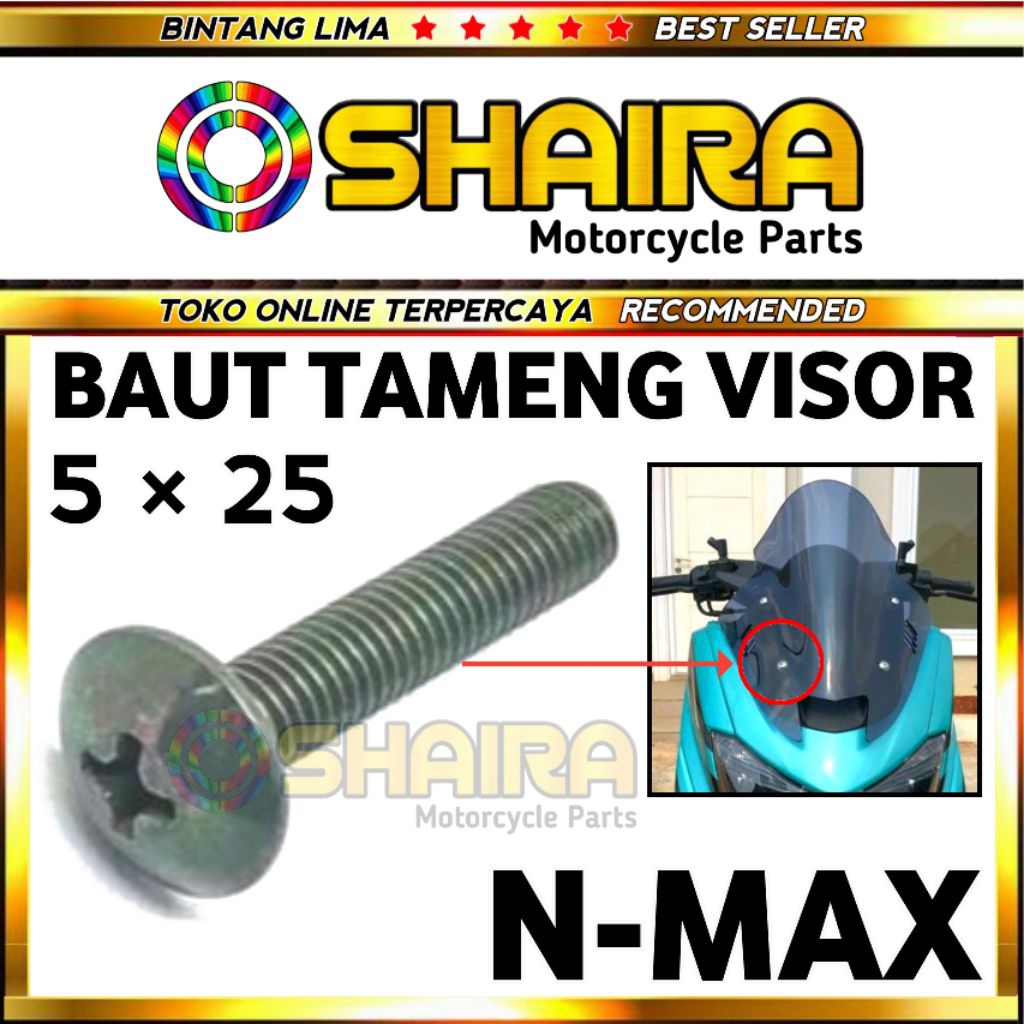 BAUT TEMENG VISOR NMAX / BAUT VISOR NMAX / BAUT VISOR 5 × 25 / BAUT VISOR LEXI / NMAX