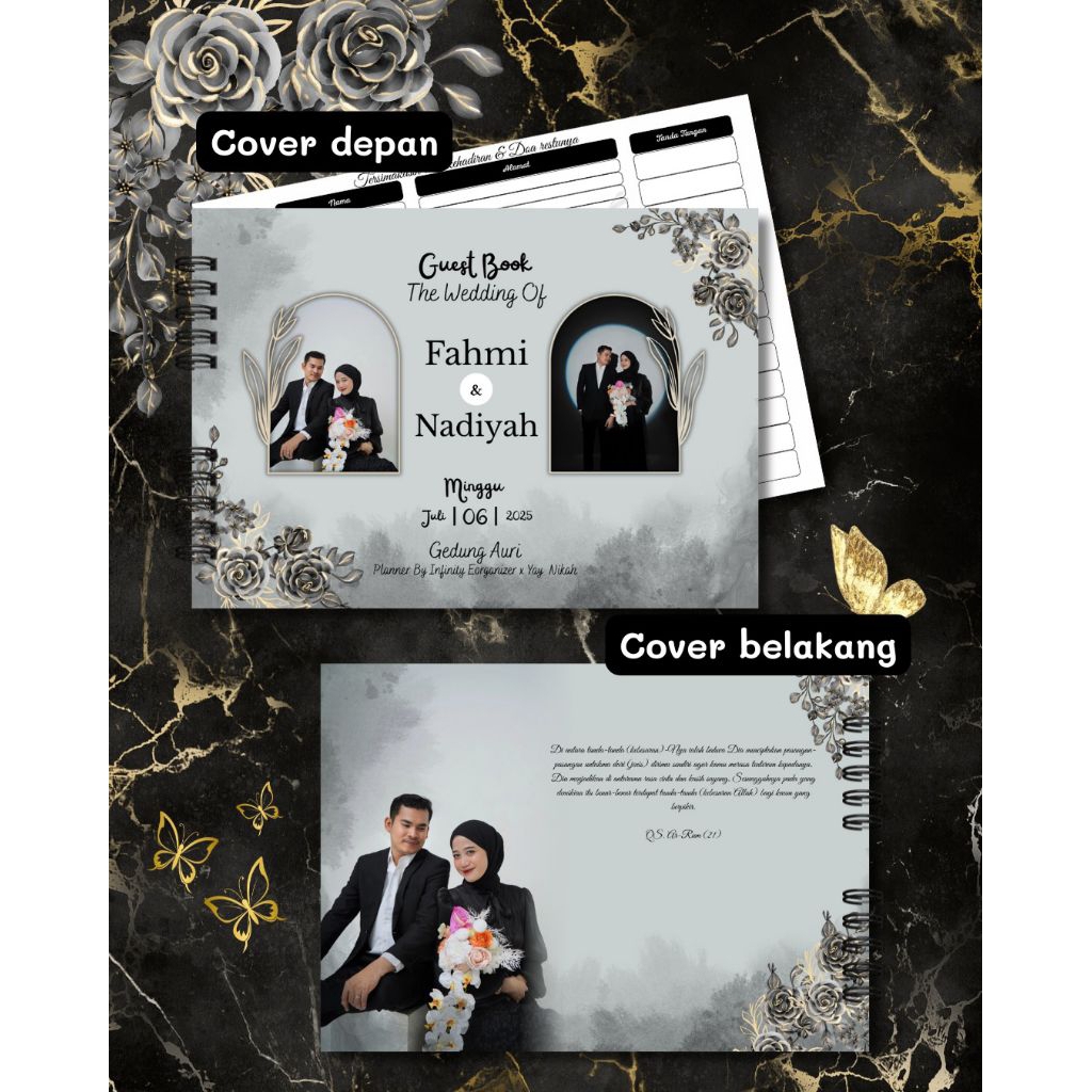 buku tamu pernikahan, buku tamu wedding, buku tamu costum