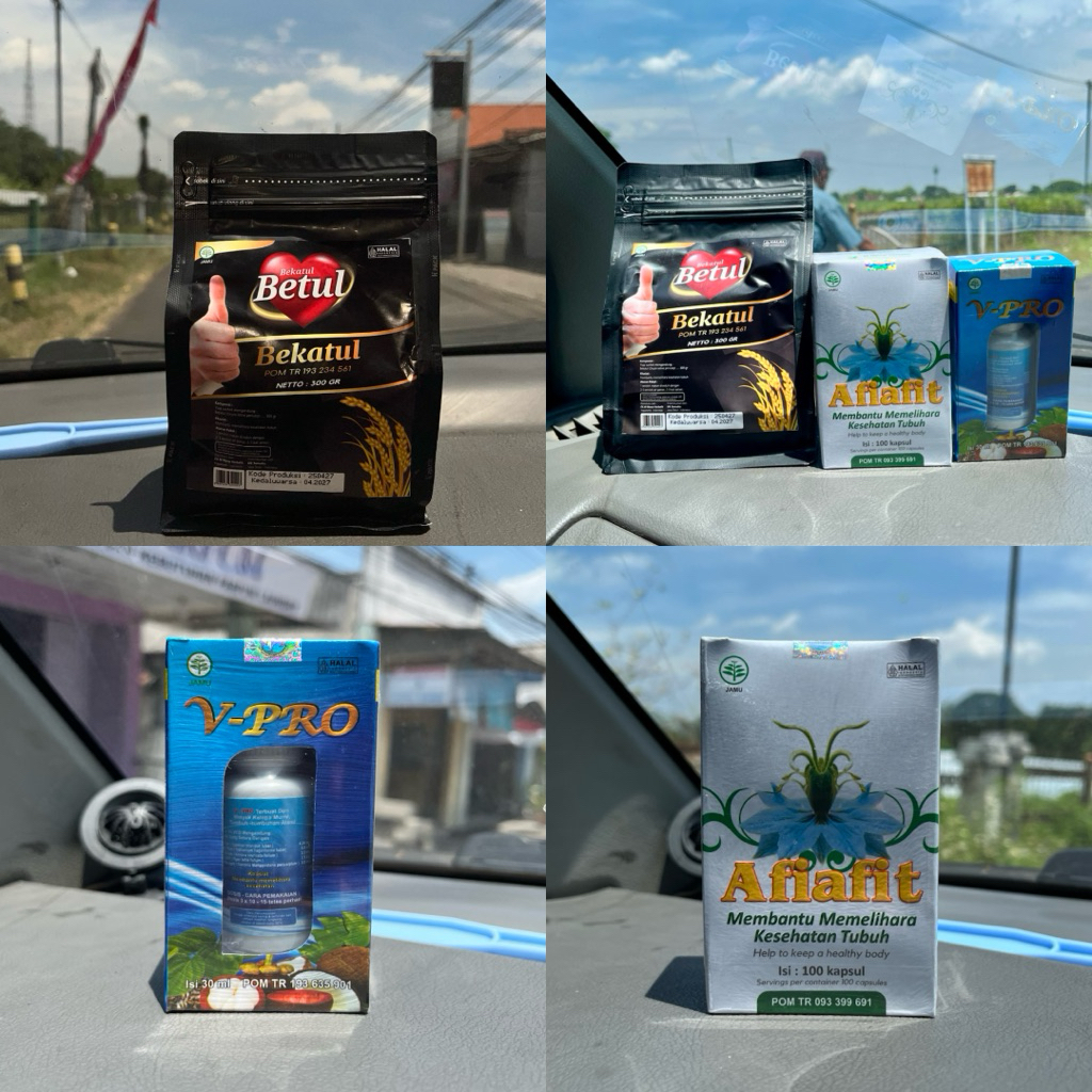 paket kombinasi COD Herbal tetes herbal vpro afiafit afiapro bekatul glukogim vipro