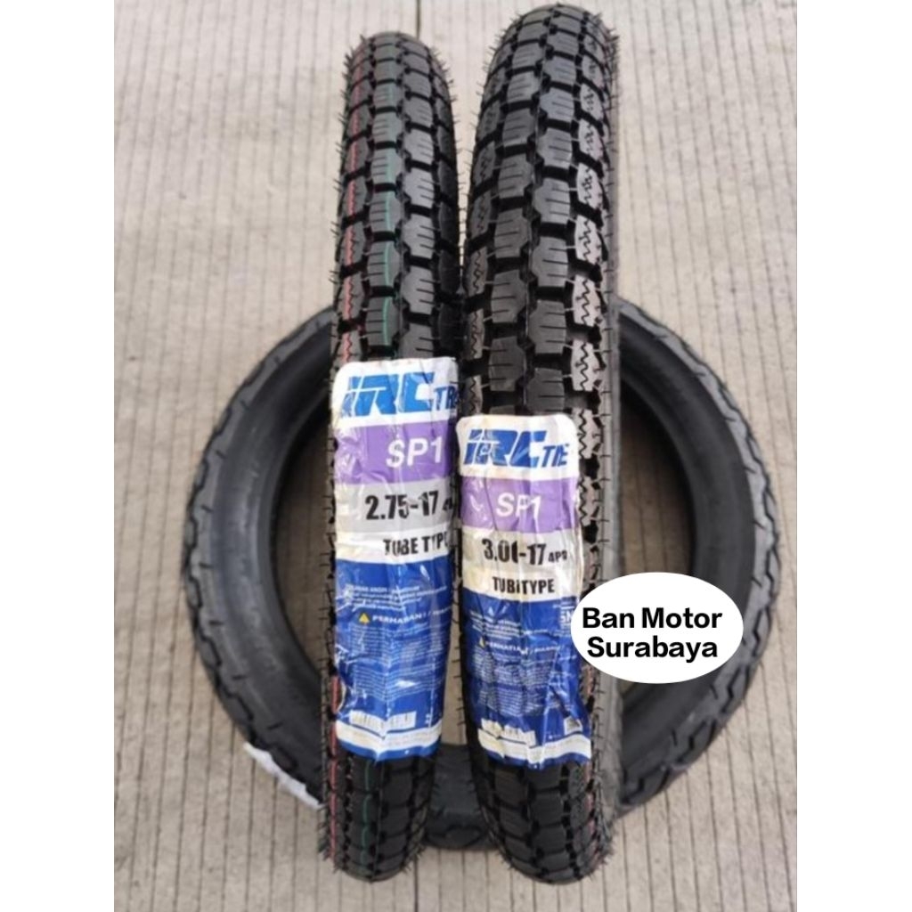 Paket Sepasang (BISA COD) Ban Luar Motor IRC 275-17 SP 1 & 300-17 SP1 Ban Jupiter Honda Revo Karisma