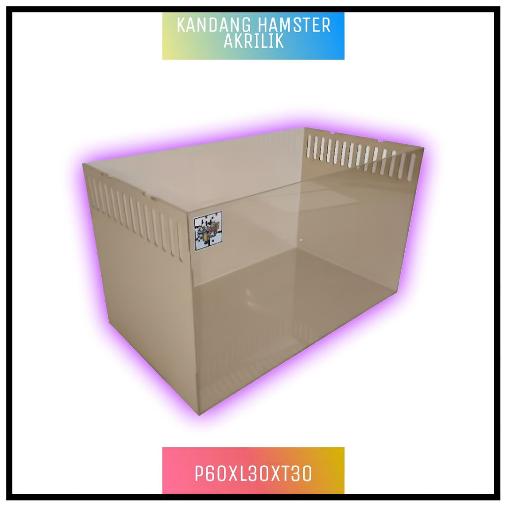 KANDANG HAMSTER LUAR AKRILIK POLOS LINK CUSTOM 60X30X30
