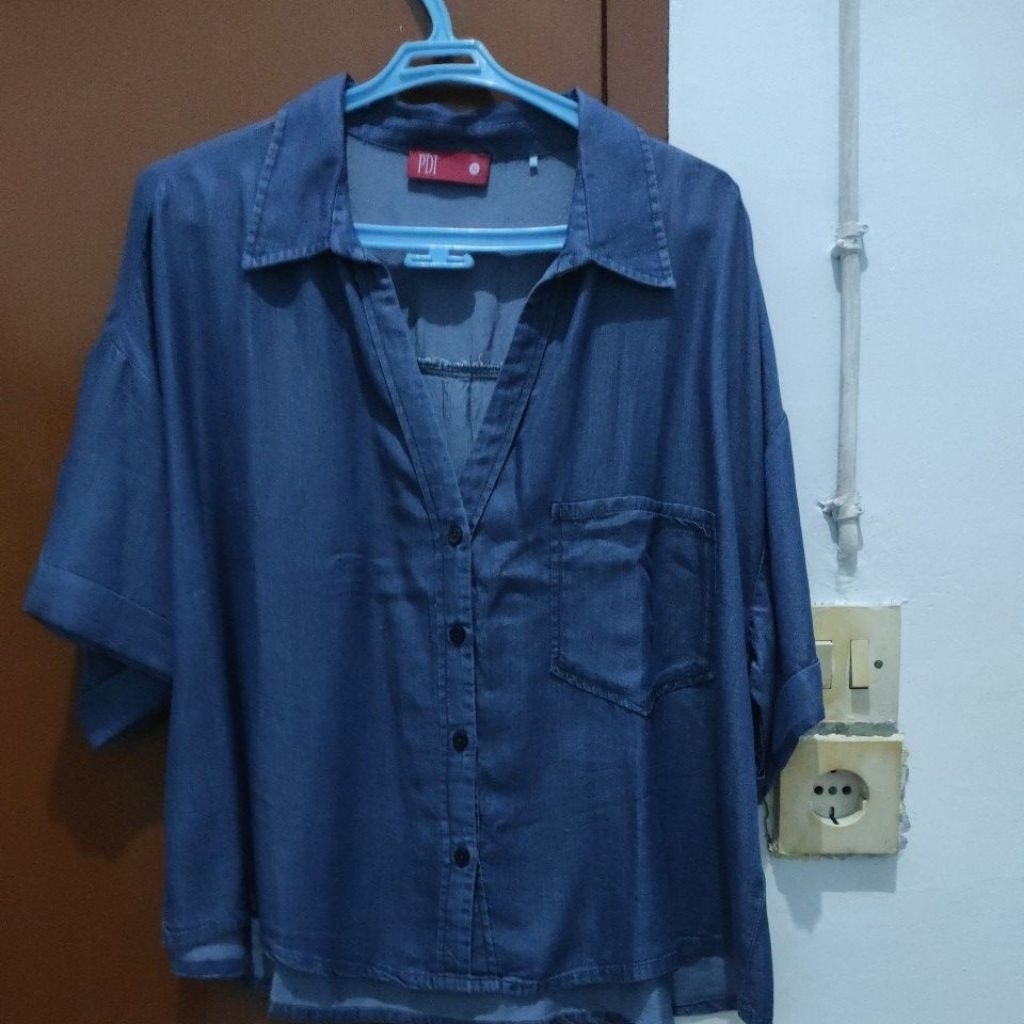 Padini Kemeja biru dongker Baru