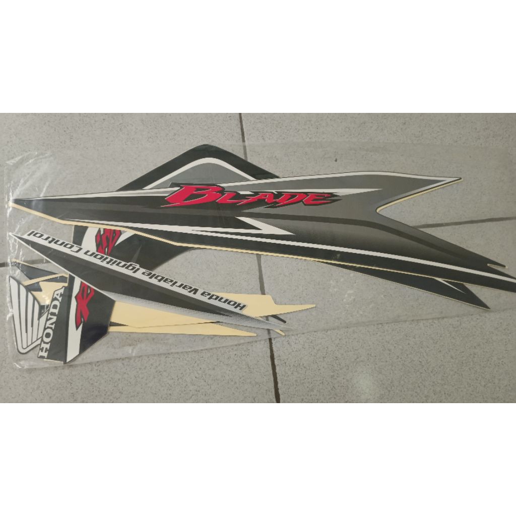 Stiker honda blade 2011 2012 Hitam