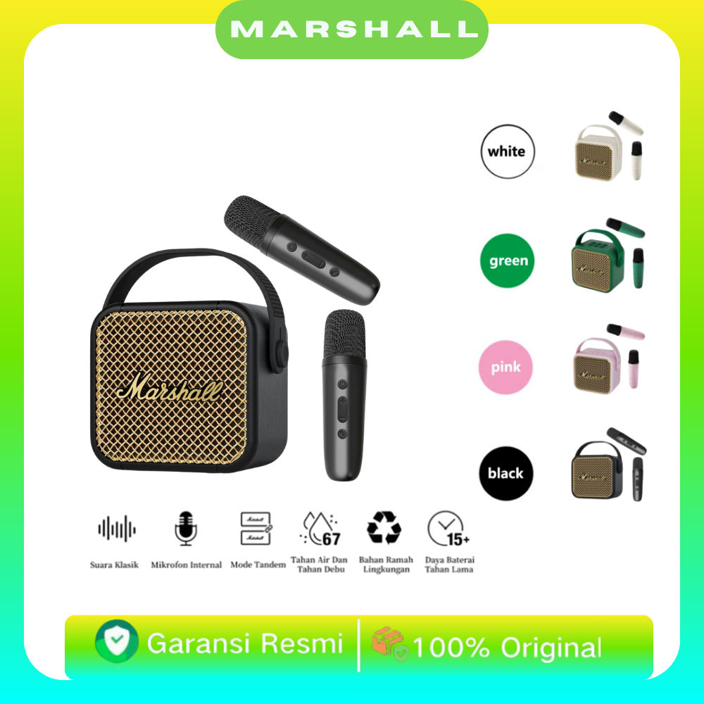 Portable Wireless Bluetooth MarshallM17KTV Compact Speaker Outdoor Bass Boombox Home