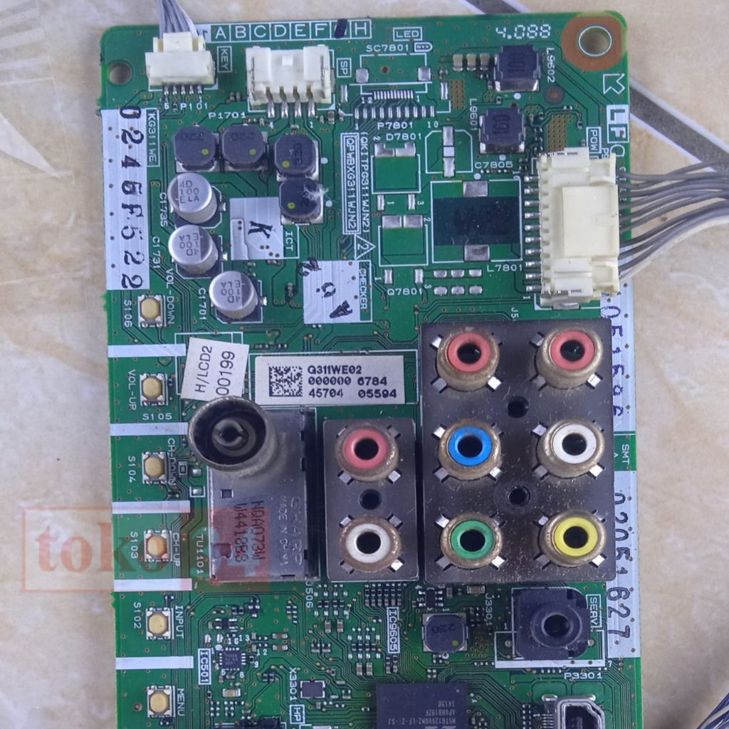 mesin tv LED Sharp 32 inch cabutan normal