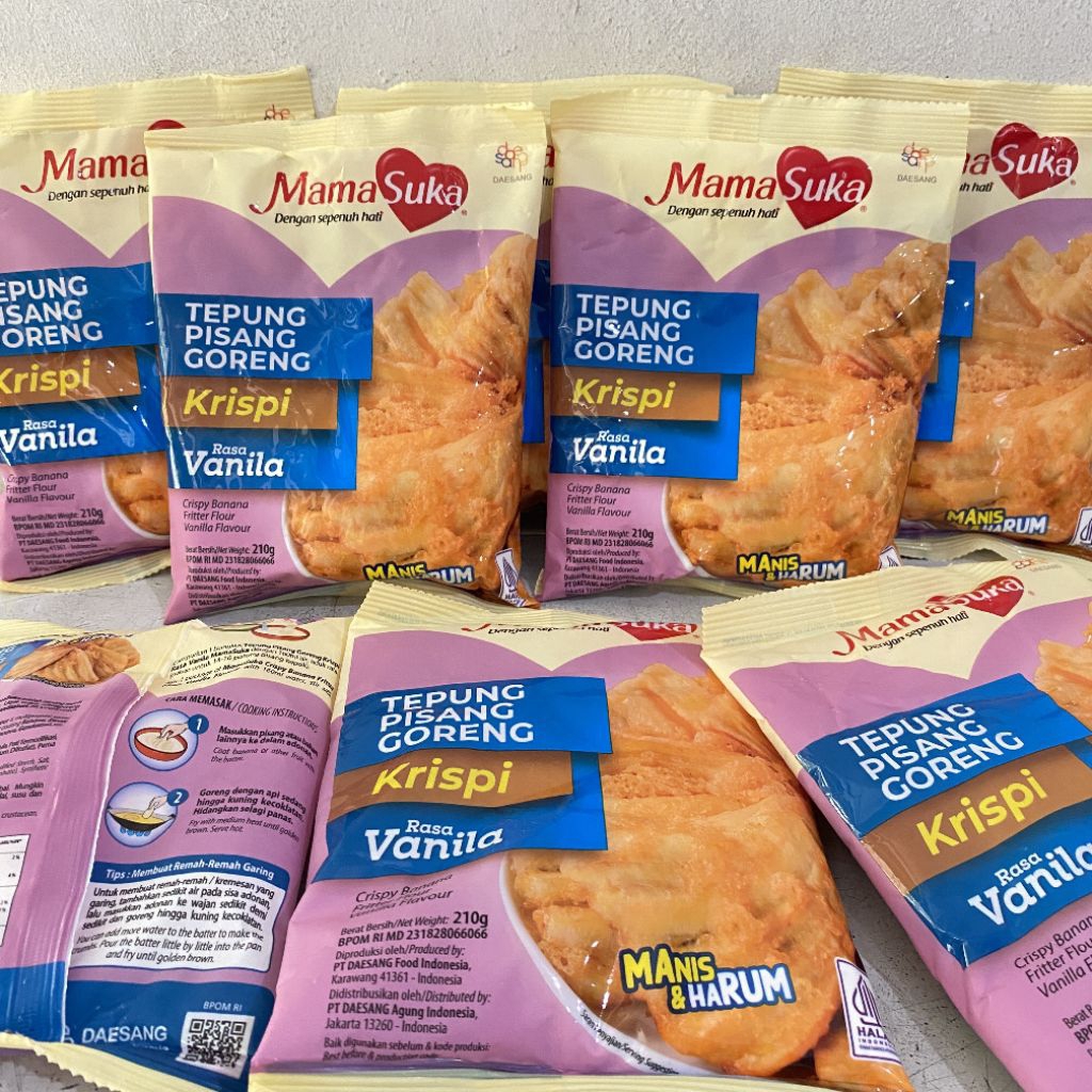 

Mamasuka tepung pisang goreng krispi rasa vanilla 210 gram | mamasuka tepung pisang goreng