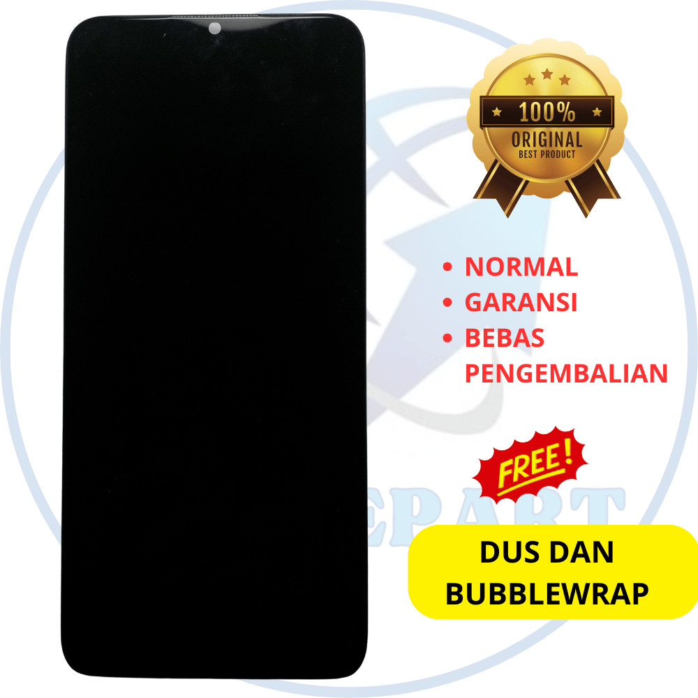 lcd realme c21y normal ori copotan plus frame - c21y - c25y - ori bawaan hp bergaransi