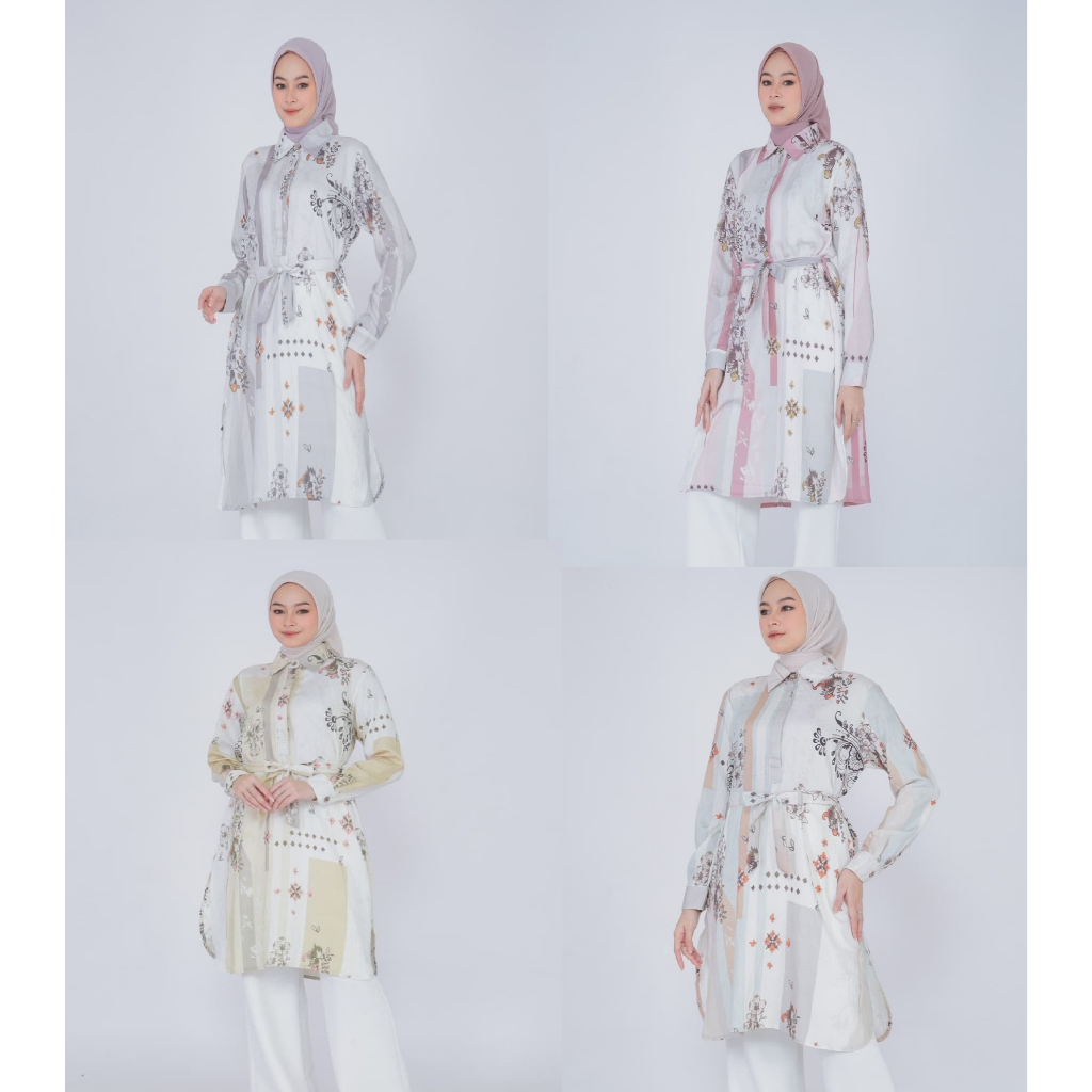long tunic tunik katun premium motif terbaru by Sa Ja Ma Sajama