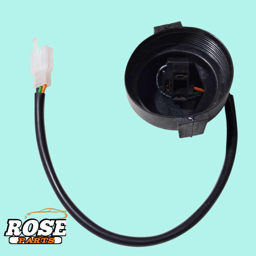 Soket Fitting Lampu Depan KLX H4 Hitam plus mangkok klx