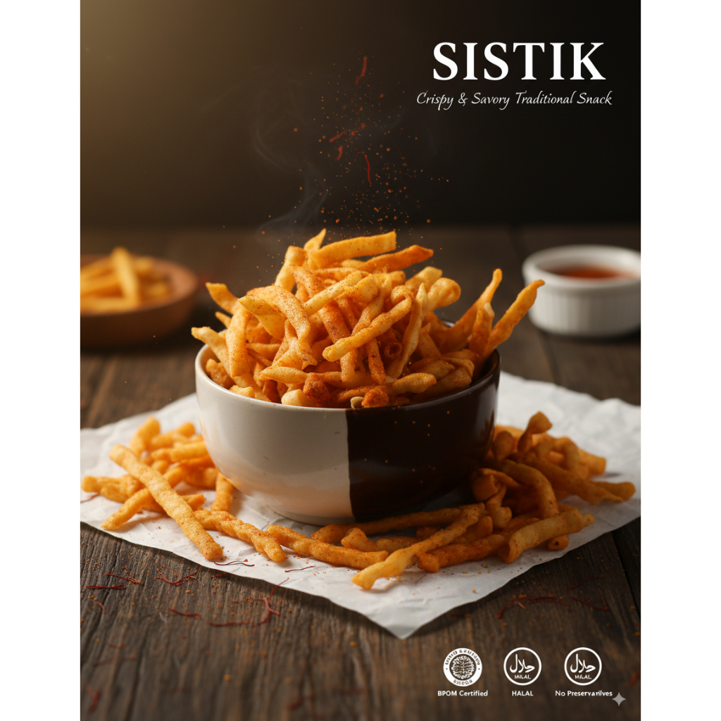 

Sistik Snack Snackin Dulu – Balado / Jagung Manis | Cemilan Renyah Gurih [1kg , 500g ,200g]