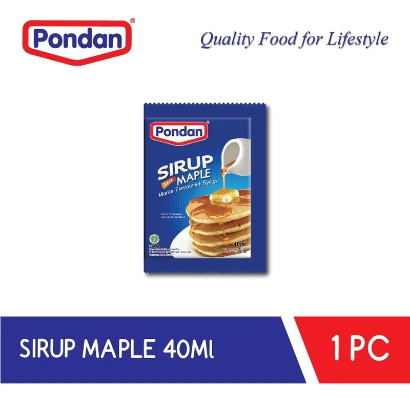 

PONDAN SIRUP MAPLE 40ML X 1 SACHET, COCOK UNTUK TOPPING PANCAKE, ICE CREAM DLL