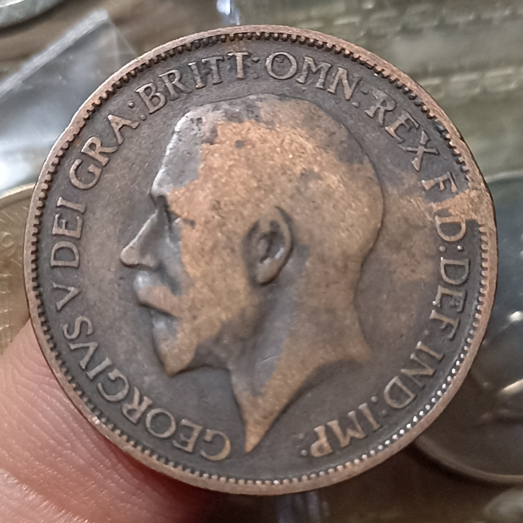 Koin Kuno Inggris (UK) 1/2 Penny - George V Tahun 1923