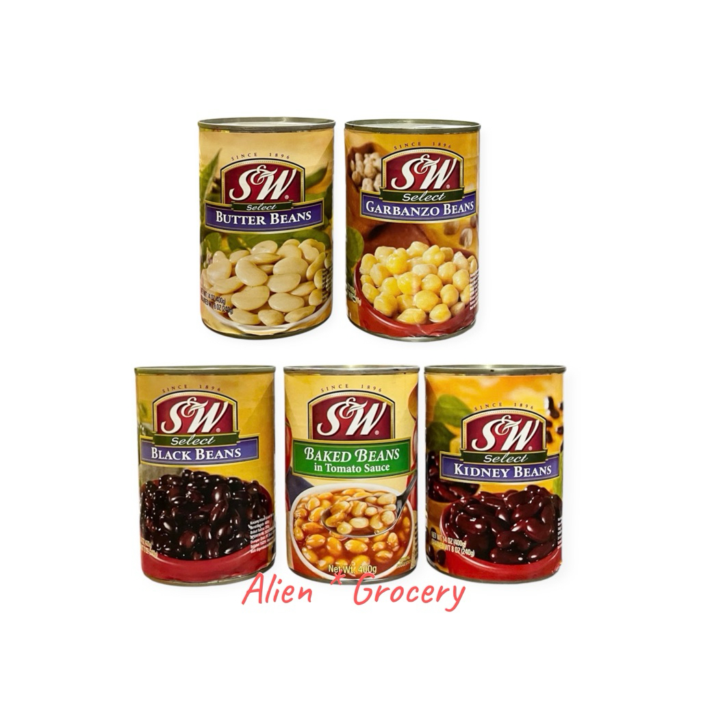 

S&W SW Red Kidney Black Bean Baked Beans In Tomato Sauce Butter Beans Garbanzo