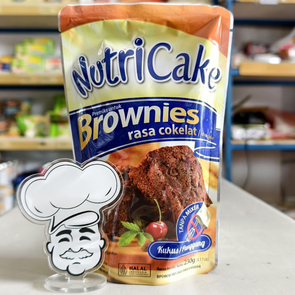Nutricake Brownies / Tepung Premix Brownies Coklat / Tepung Instant Brownies Nutricake