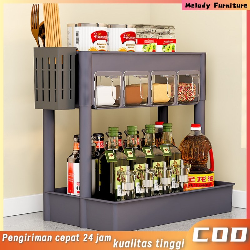 Rak Dish Dapur Rak Penyimpanan Pasokan Dapur Rak Penyimpanan Dapur Multi-Layer Lantai-Standing Multi