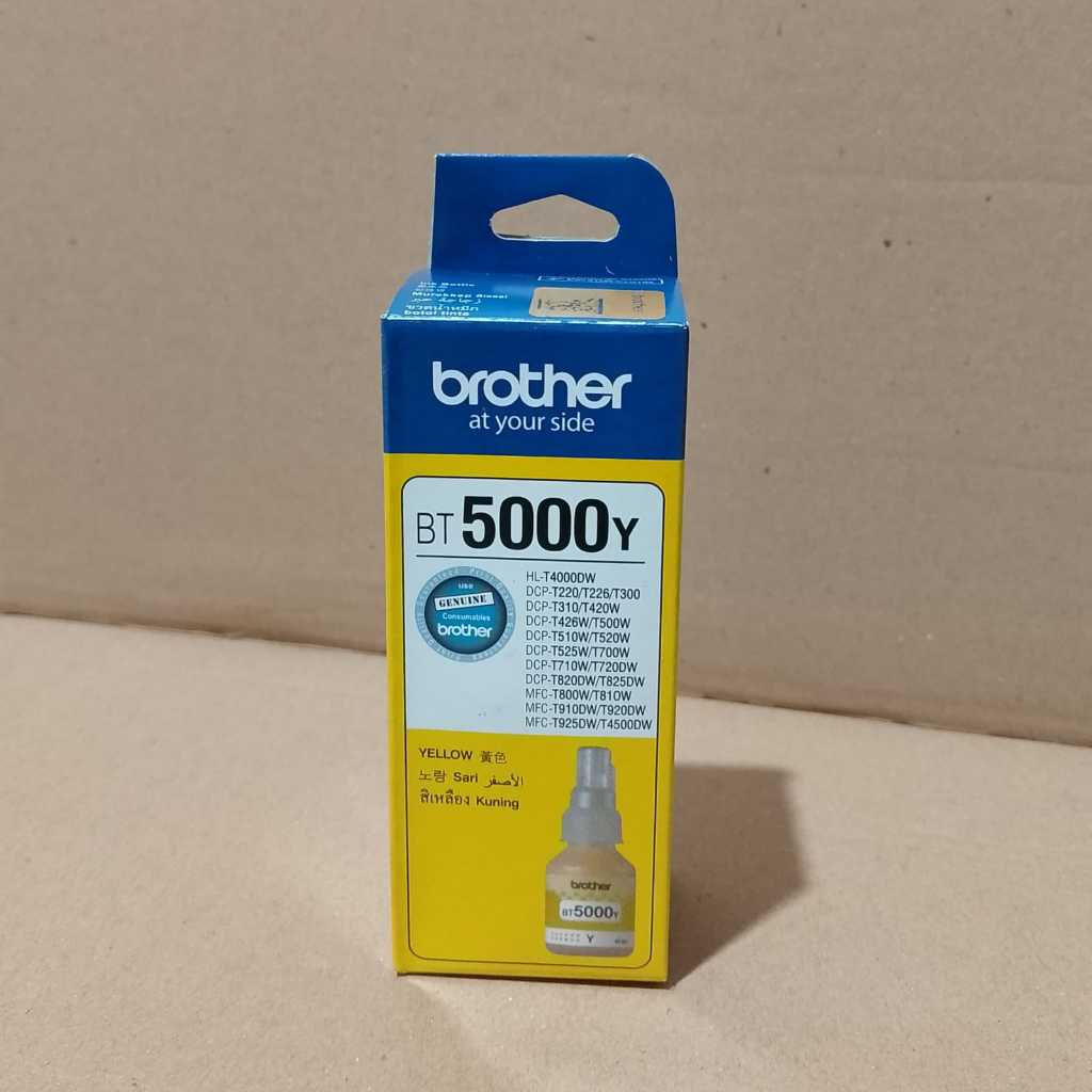 Tinta Brother Original BT5000 Yellow For Printer DCP-T300 DCP-T500W DCP-T700W DCP-T800W