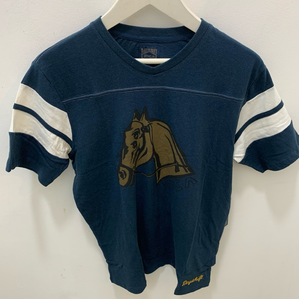 Kaos Pria Rvca Original Ksl Jersey Ss Garage Blue New