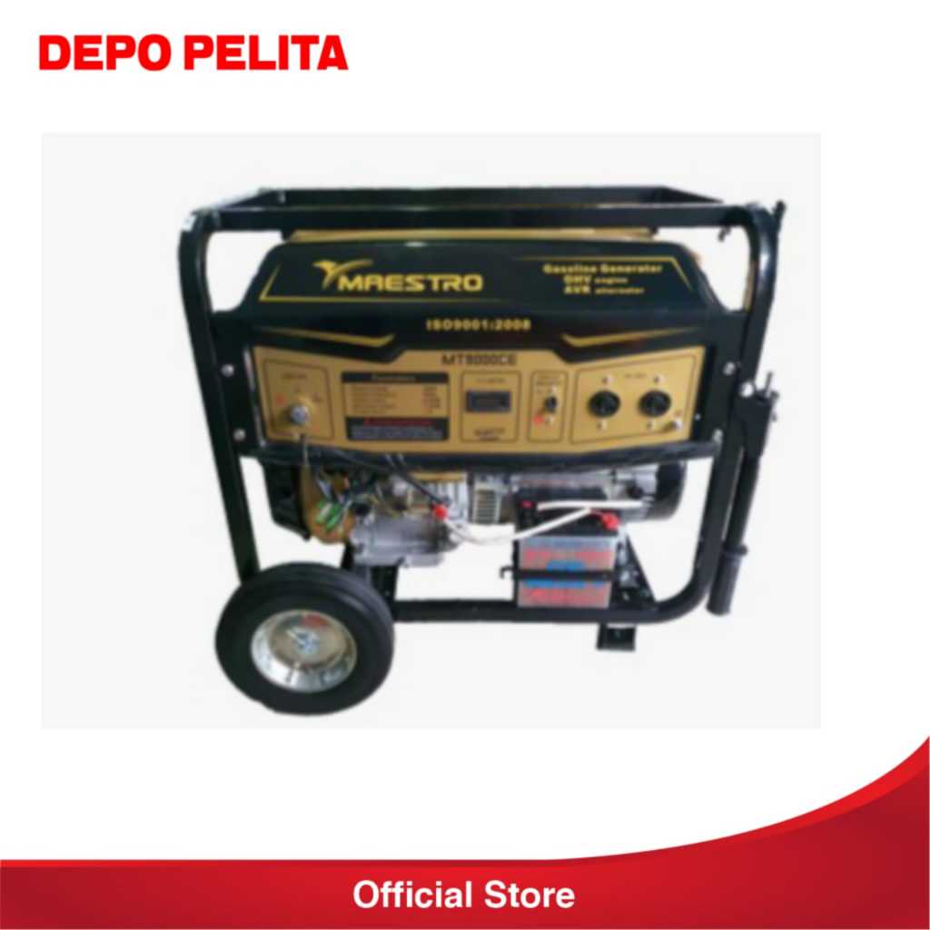 Maestro Genset Mesin Pembangkit Listrik MT5000CE Double Stater MT5000 3200 Watt Gasoline Generator