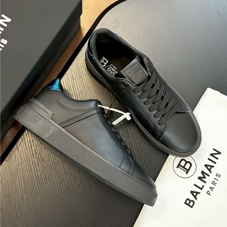 BALMAIN men's casual shoes, fashionable and lightweight sports shoes, cowhide flat shoes