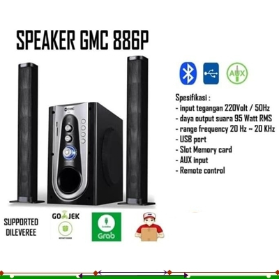 Speaker Aktif GMC 886P 2in1 Multimedia Bluetooth Subwoofer Bass
