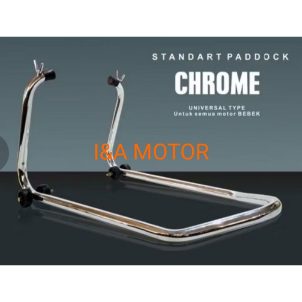 standar paddock motor bebek bahan tebal RX KING, CBR, CB150, NINJA, FIZR universal crom