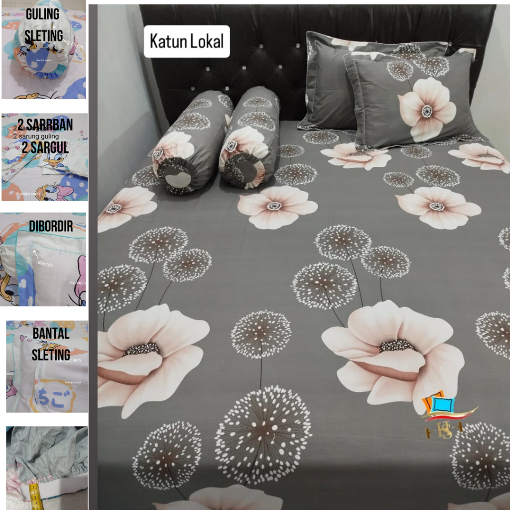 Huang’s Sprei katun lokal star beverly esra set motif dewasa 30x200x200_30x180x200_30x160x200_30x120