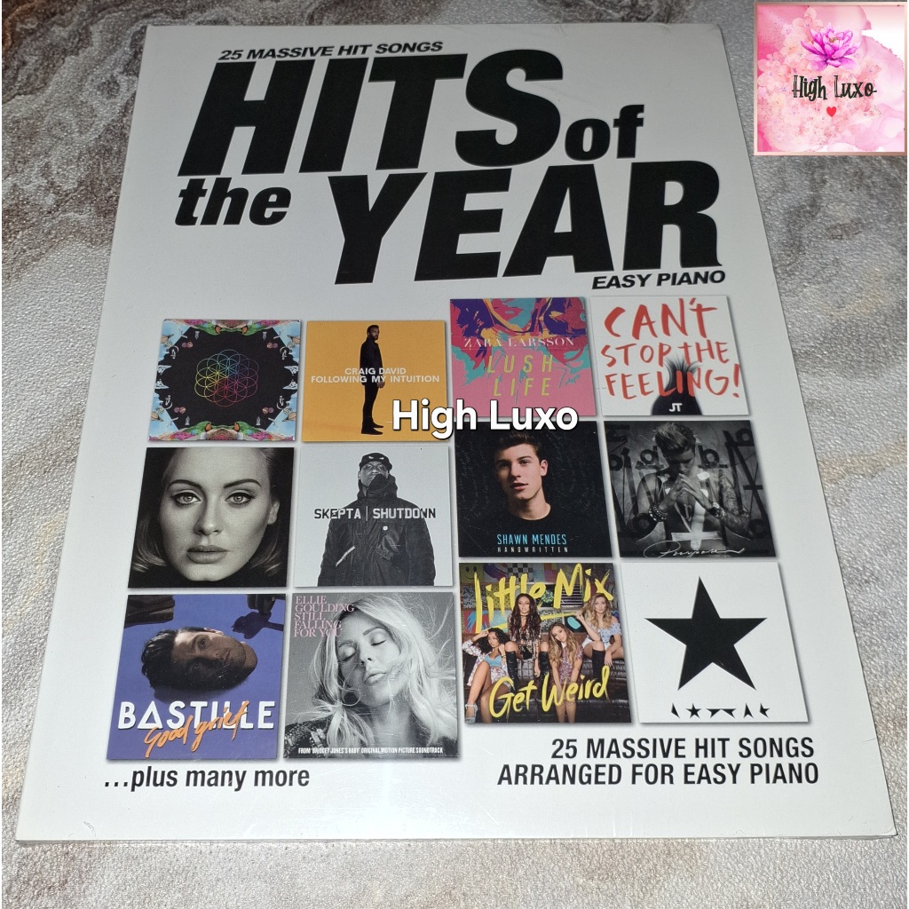 Buku Easy Piano Hits Of The Year 25 Massive Hit Songs Music Musik English Impor Import Bahasa Inggri