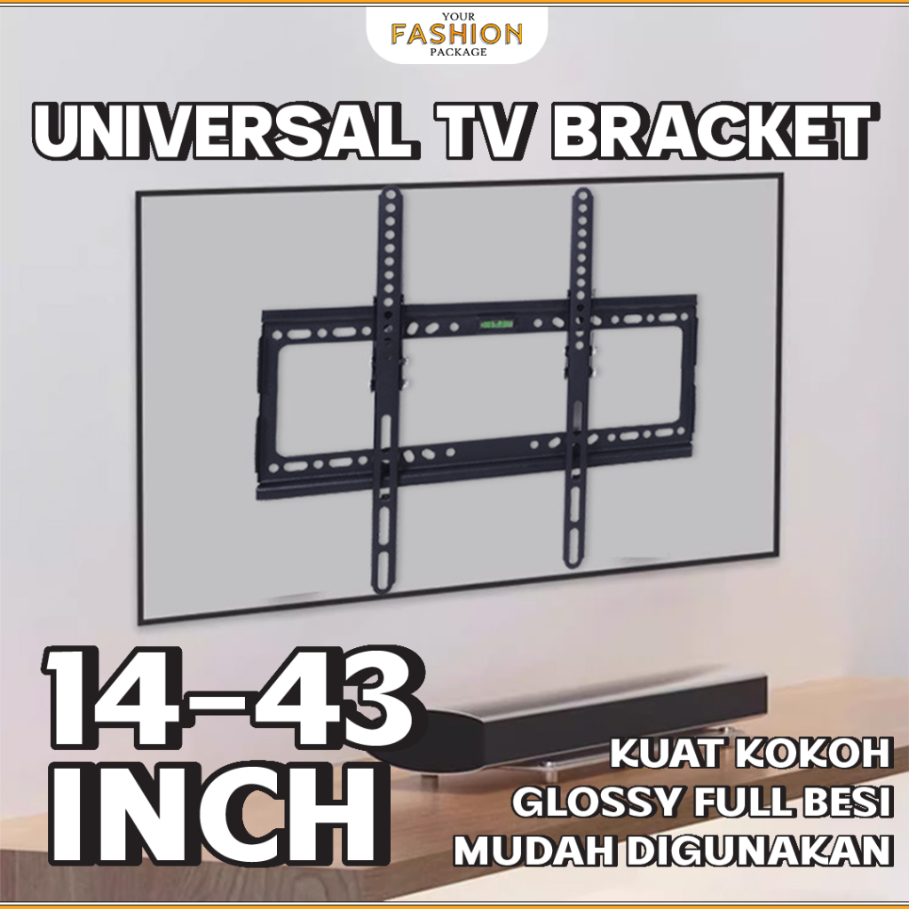 BRACKET TV LED 14 17 19 20 22 24 27 32 40 43 “ Inch Universal Smart TV Digital LCD Braket Fleksibel